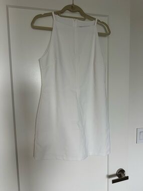 Zara White Halter Mini Dress